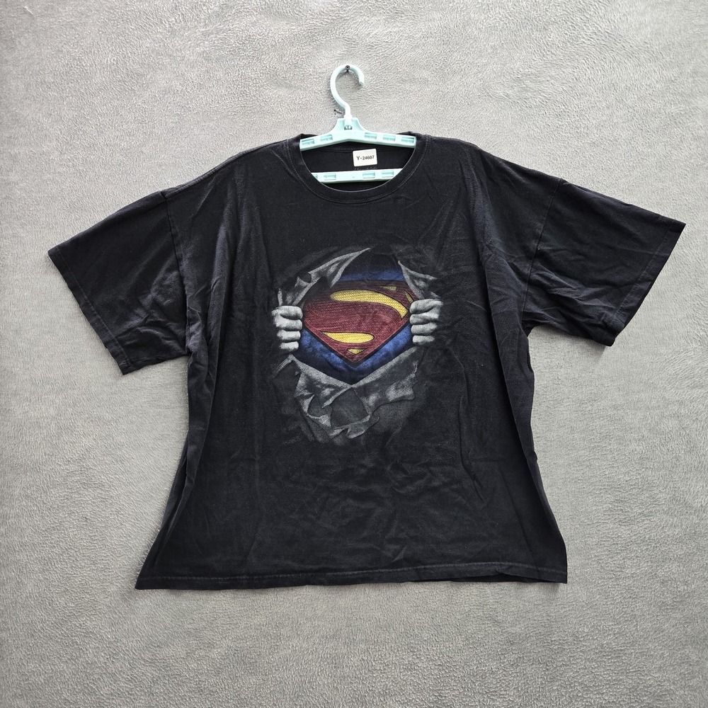 Hendrick Motorsports Men Shirt 2XL Black Graphic‎ Print Superman Jimmie Johnson